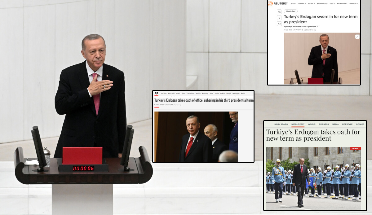 Cumhurbaşkanı Erdoğan'dan tarihi yemin! Türkiye'de yeni dönem dünya manşetlerinde görseli