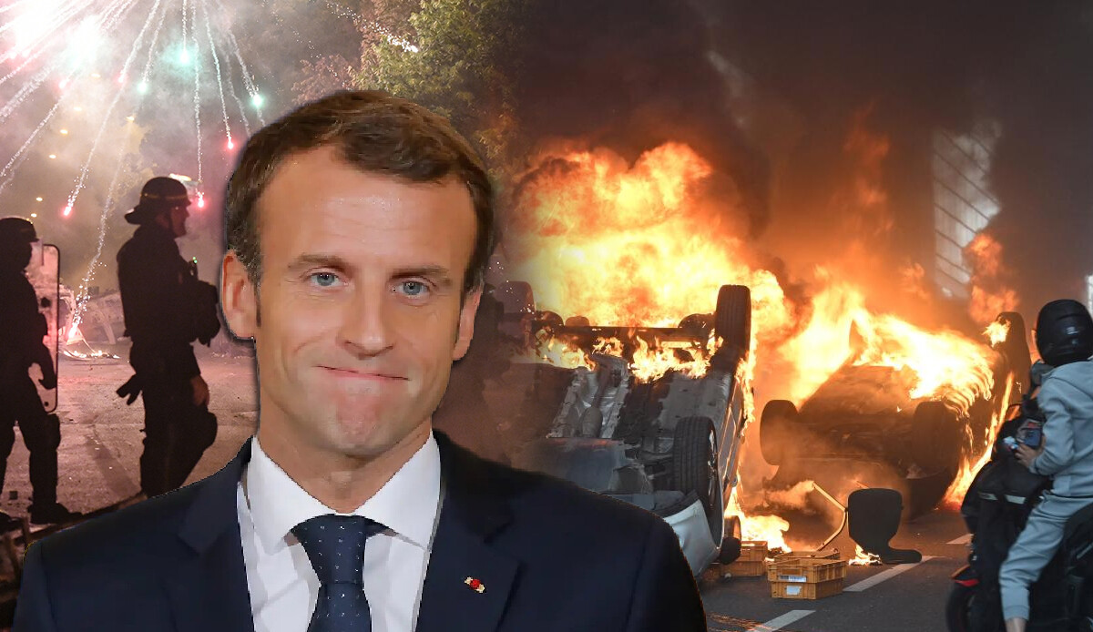 Fransız Cumhurbaşkanı 'pes' dedirtti! Fransa sokakları yanarken, Macron gününü gün etti görseli