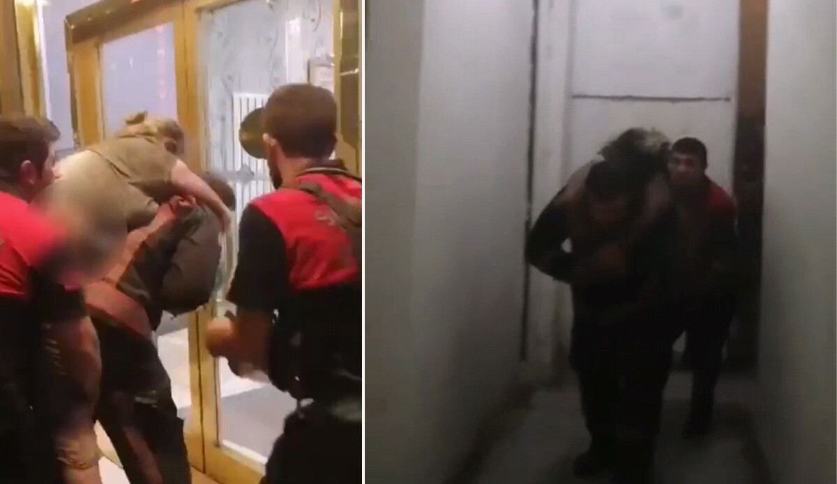 Kahraman itfaiye eri baygın haldeki kadını kurtardı, o anlar kameraya yansıdı görseli