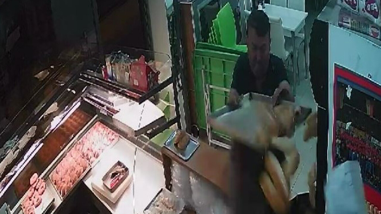 Kasaya dalan hırsız tepsiyi başına yedi! görseli