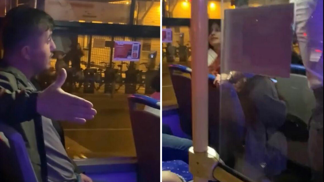 Otobüste ortalık karıştı: 'Sessiz gitmek istiyorsan taksiye bin' görseli