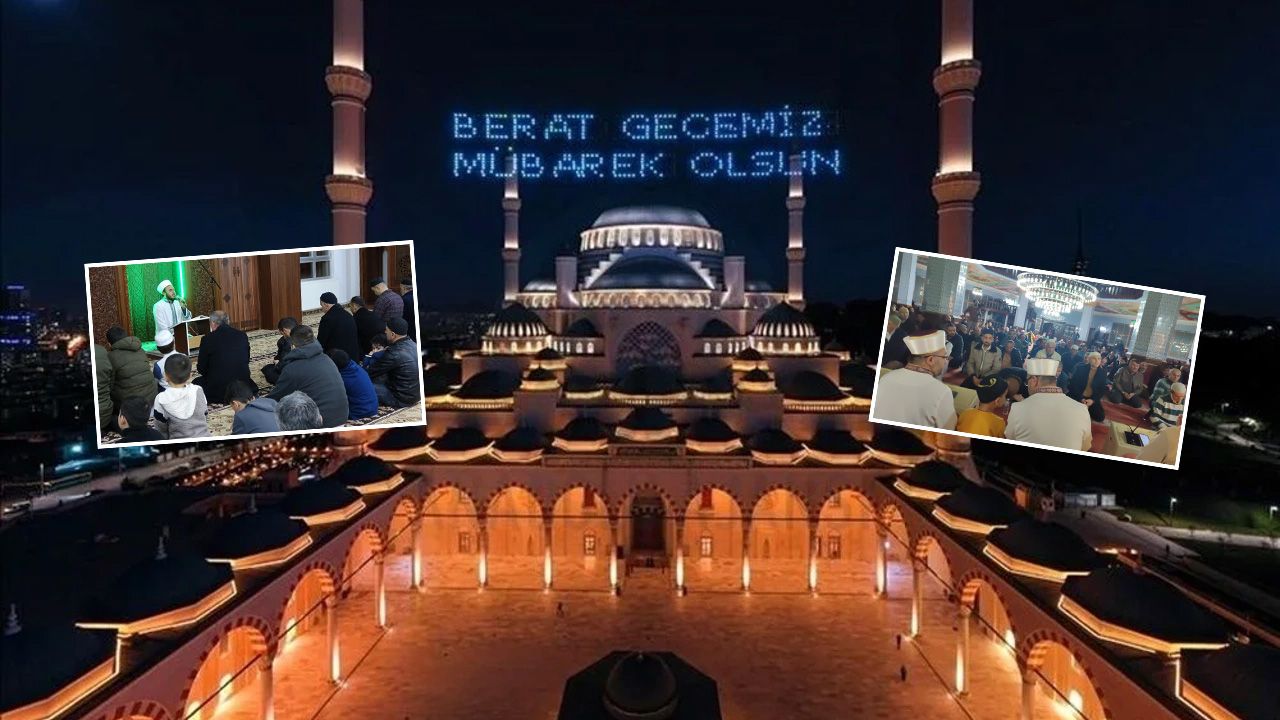 Berat Kandili yurt genelinde dualarla idrak edildi! Eller semaya 'tövbe' için açıldı görseli