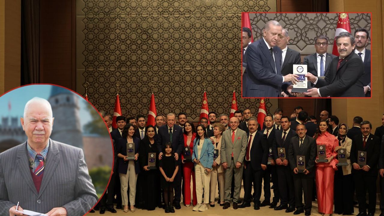 Merhum İsmail Yağcı adına TGRT'ye 'Yılın Tarih ve Kültür Programı' ödülü! Anadolu Medya Ödülleri Cumhurbaşkanı Erdoğan tarafından verildi görseli