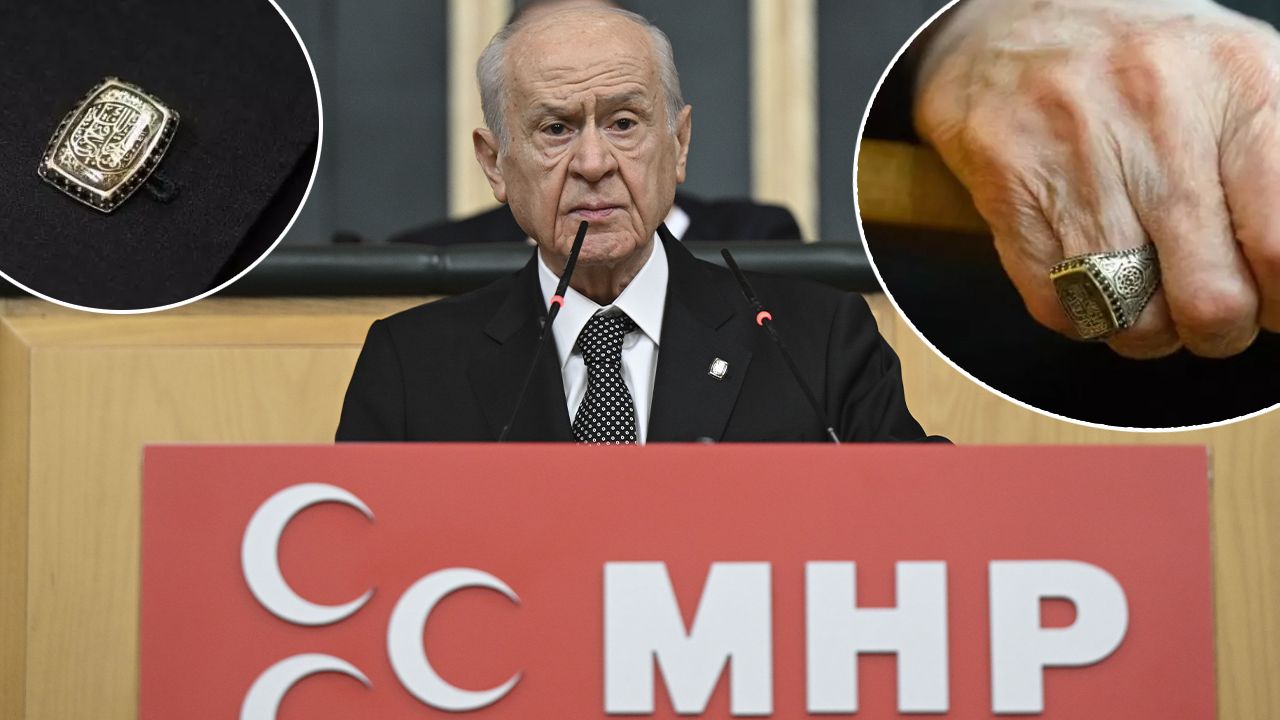 Bahçeli yine yüzük ve rozetiyle konuşuldu: Semboller ne anlama geliyor? görseli
