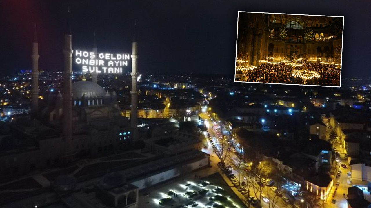 Hoş geldin Ya Şehr-i Ramazan... Ramazan coşkusu ilk teravih ile başladı görseli