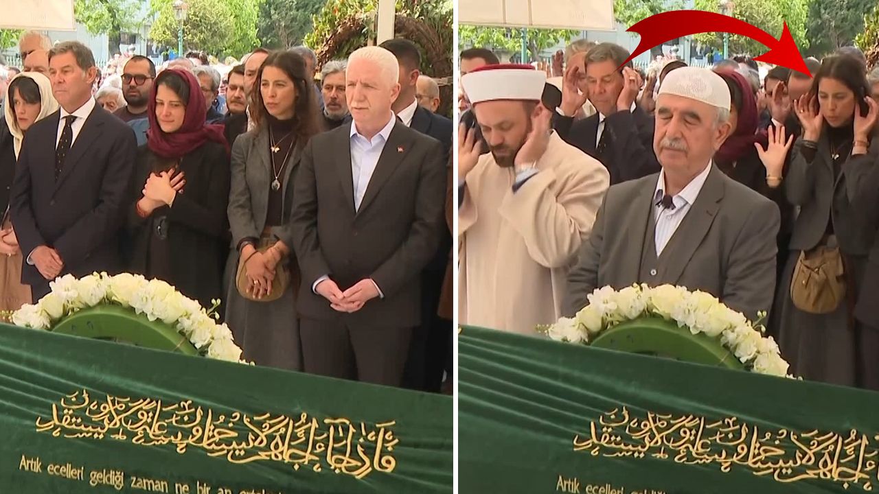 Osman Boyner'in cenazesinde dikkat çeken detay! Erkeklerle aynı safta başları açık namaz kıldılar görseli