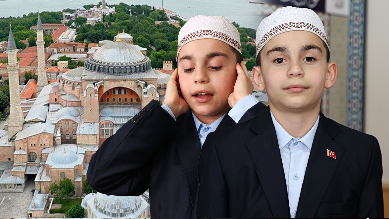 Hayali Ayasofya Cami müezzini olmak! Türkiye birincisi olan imam hatip öğrencisi dinleyenleri mest etti görseli