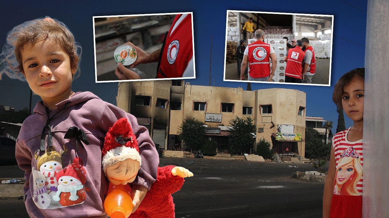 Türkiye'den Süveyda'ya yardım eli! Türk Kızılay insani yardım gönderdi görseli