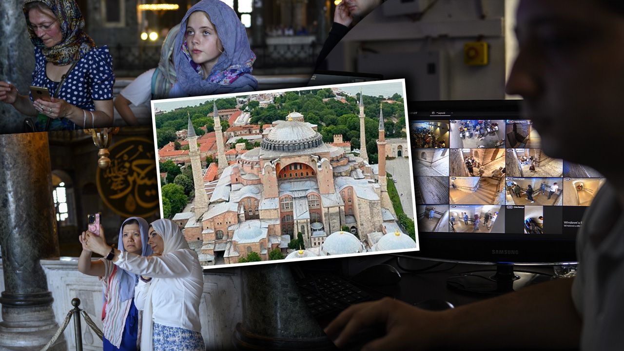 Artık uzun kuyruklar görülmüyor! Ayasofya Camii yapay zeka sistemiyle korunuyor görseli