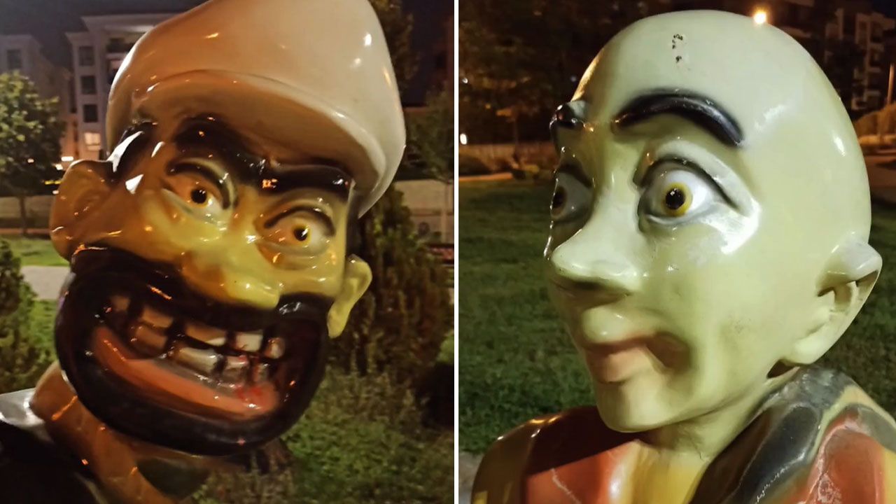 Denizli Masal Parkı'ndaki oyuncaklar sosyal medyada gündem oldu