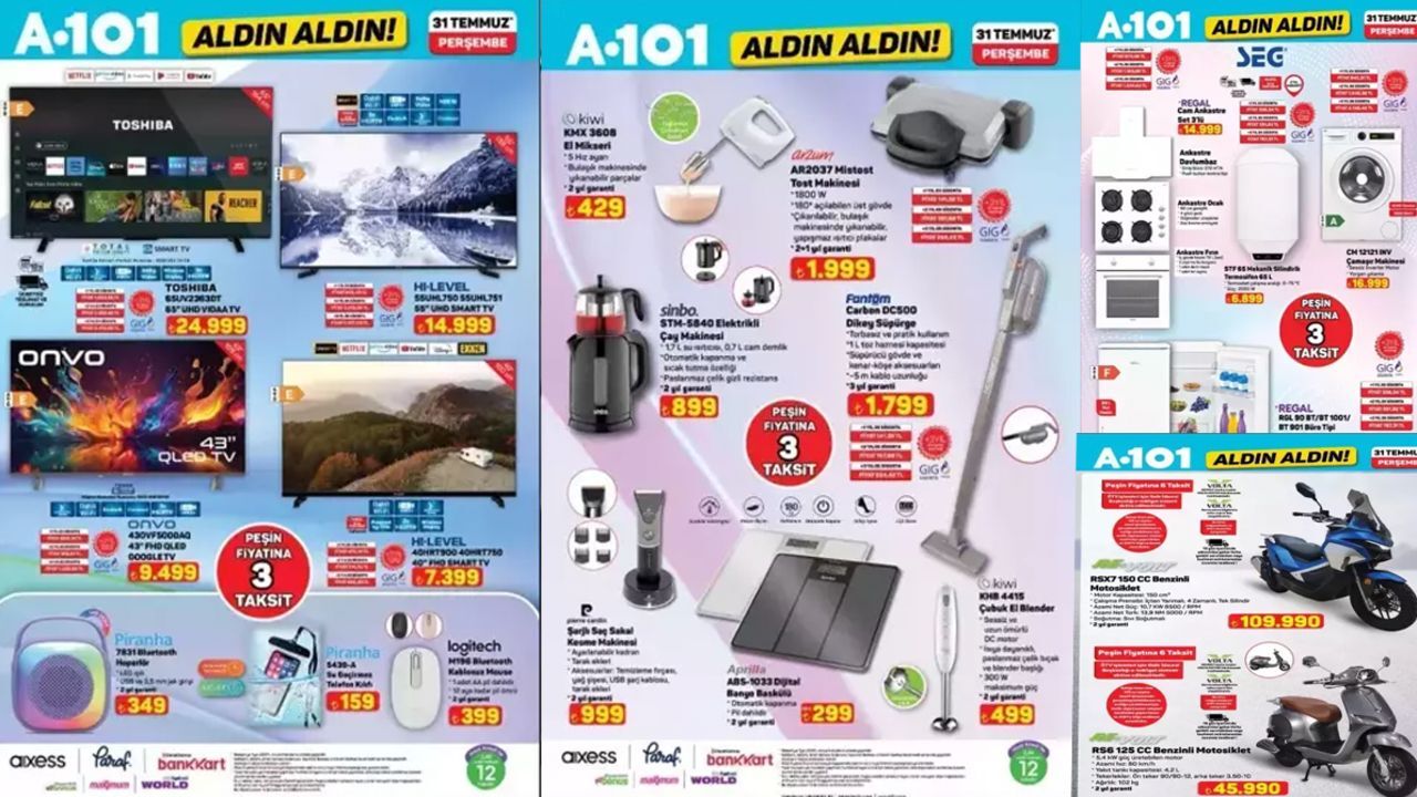 31 Temmuz A 101 aktüel kataloğu paylaşıldı: Bugün A 101