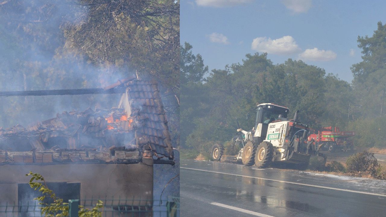 Alevler akaryakıt istasyonuna çok yaklaştı! Birkaç metre uzakta, yangına kritik müdahale