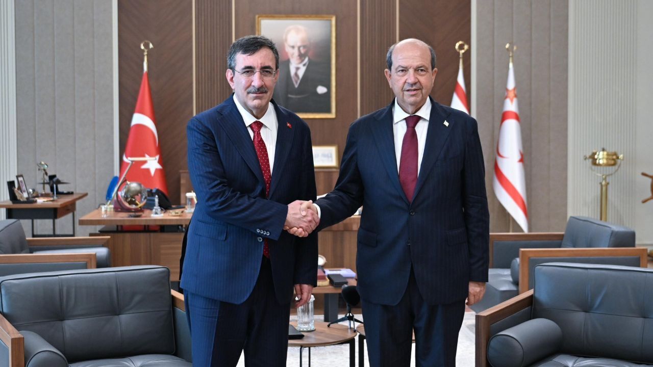 Cumhurbaşkanı Yardımcısı Yılmaz ile KKTC Cumhurbaşkanı Tatar bir araya geldi