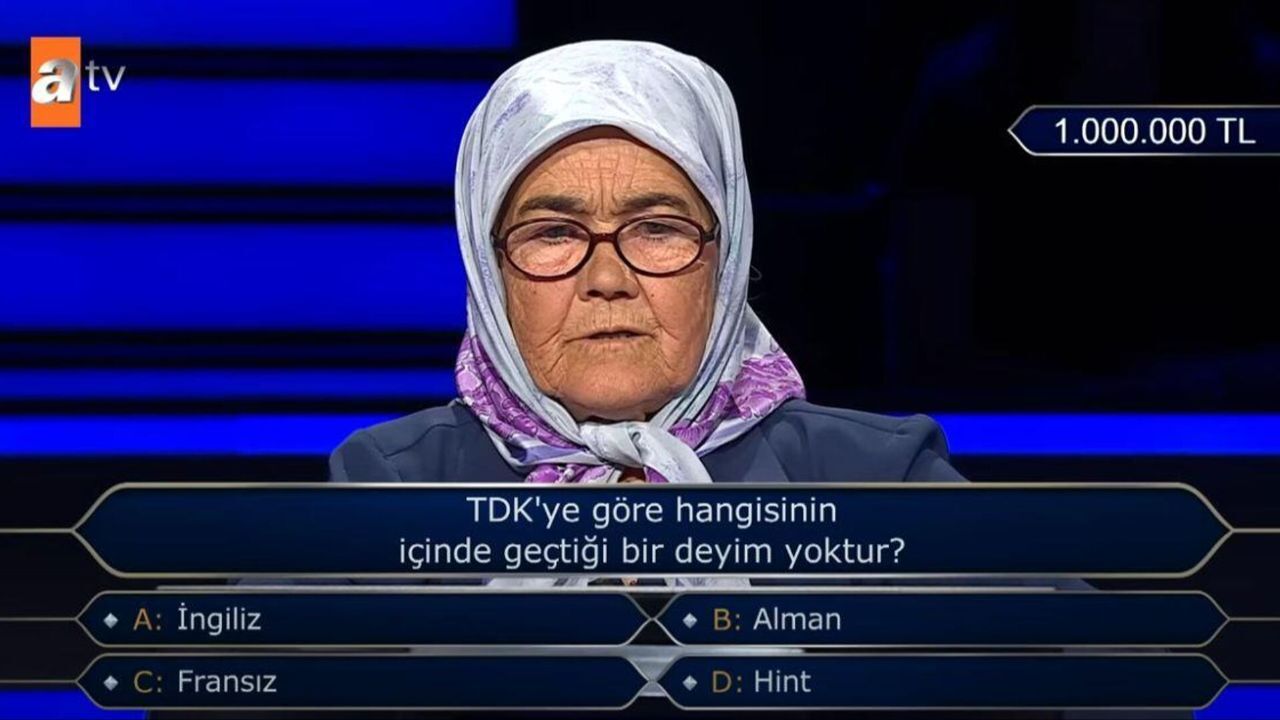 Günay Teyze Kim Milyoner Olmak İster’de son soruya ulaştı! 1 milyonluk sorunun cevabı neydi?