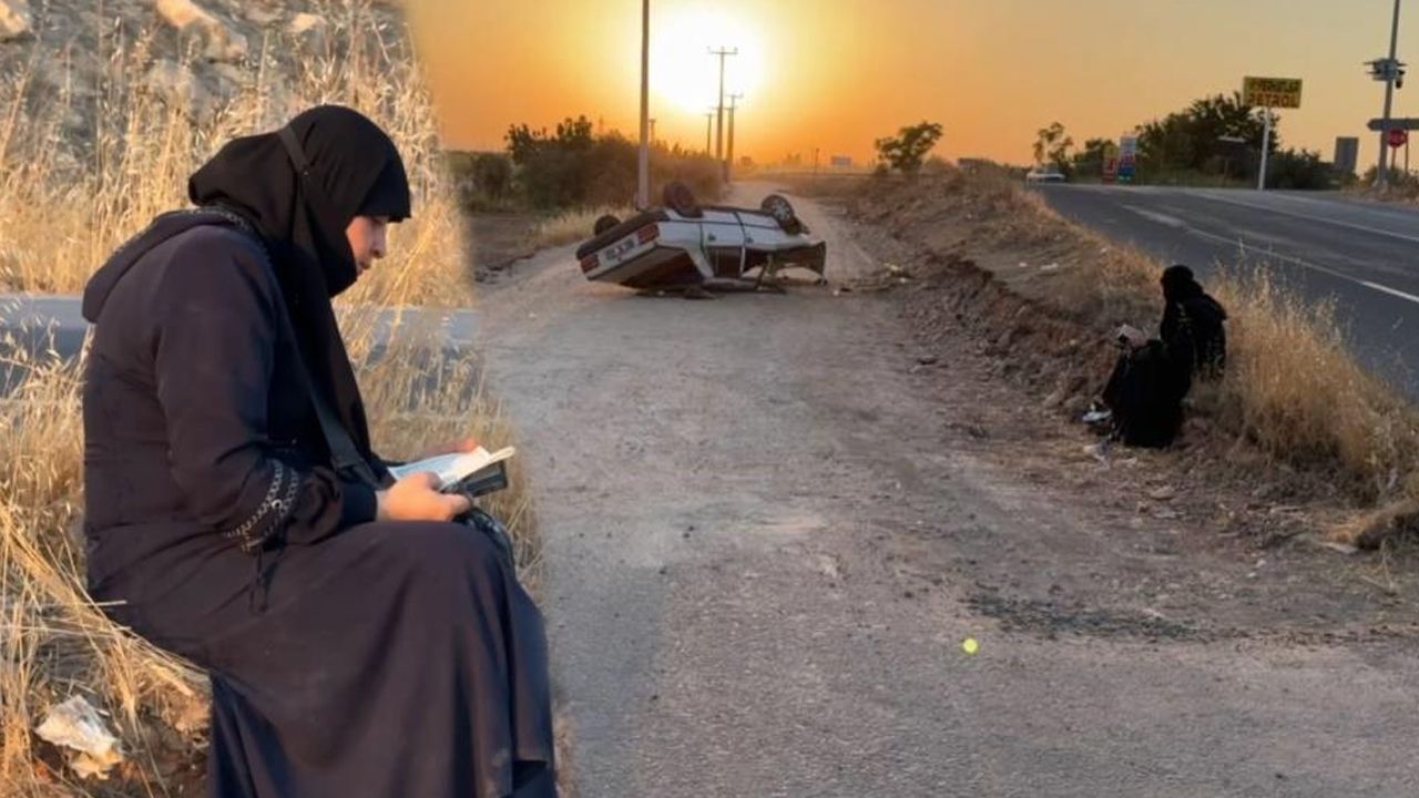 Ters dönen araçtan sağ kurtuldu! İlk yaptığı şey gönülleri fethetti