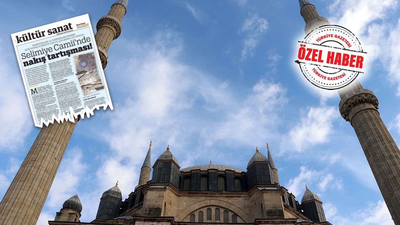 Ana kubbe nakışları 16. asırdaki haline çevrilecek! Selimiye Camii 