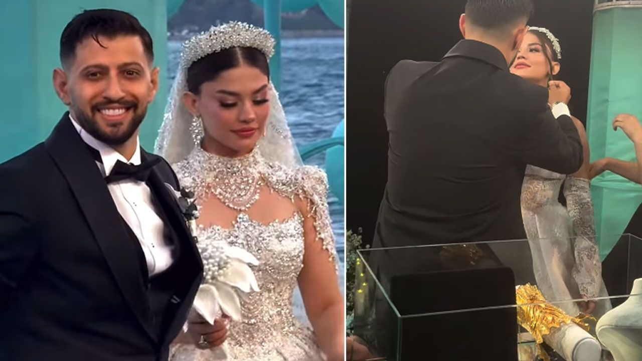 Burak Bulut ve Eda sakız evlendi! Cam kutuda altın şov gündem oldu