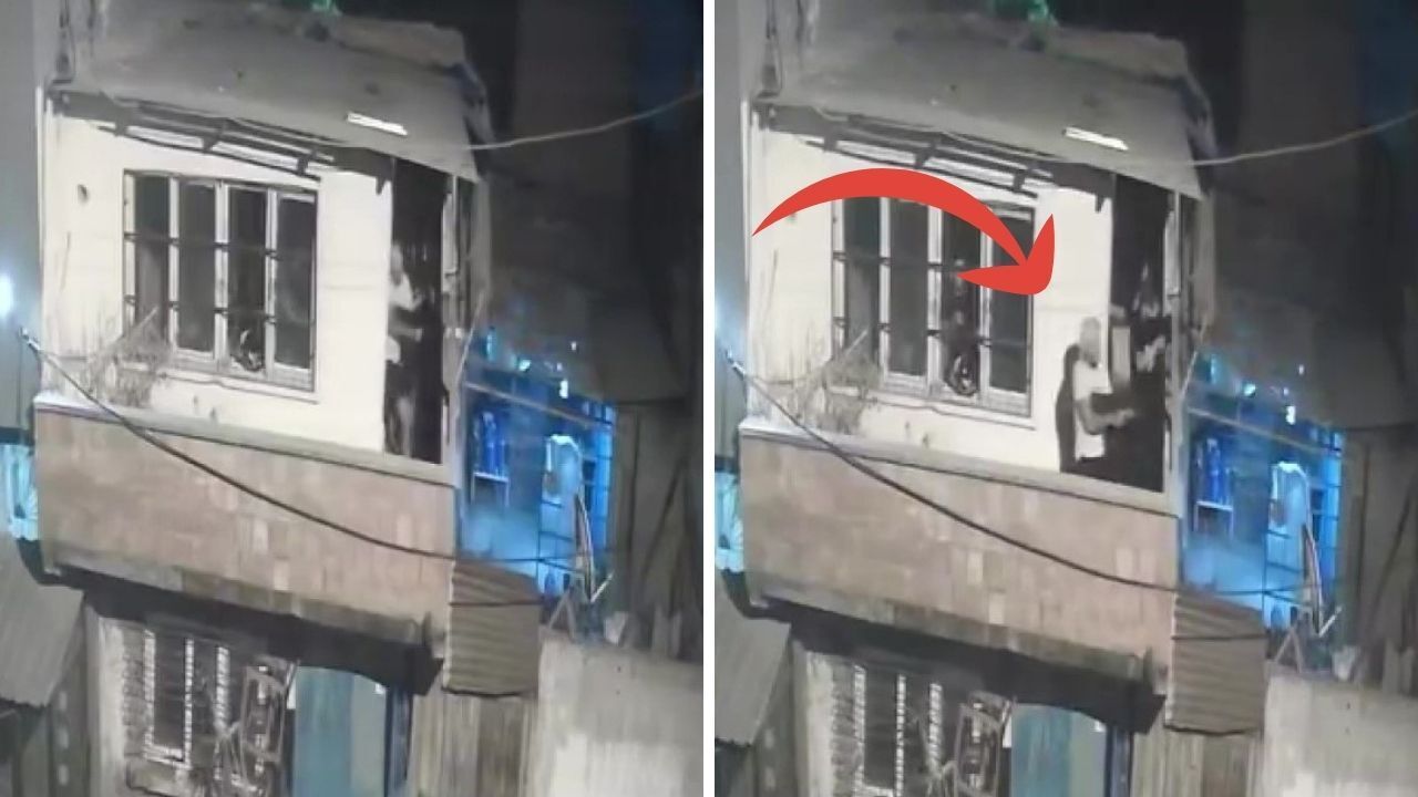 Husumetli komşuların tartışması kavgaya dönüştü! Balkondan balkona silahlar konuştu: O anlar kamerada