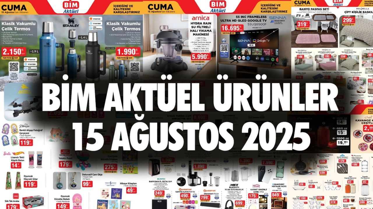 BİM aktüel ürünler 15 Ağustos 2025! Bu hafta hangi ürünler indirimde? Stanley termos ve ankastre set BİM'de yerini aldı