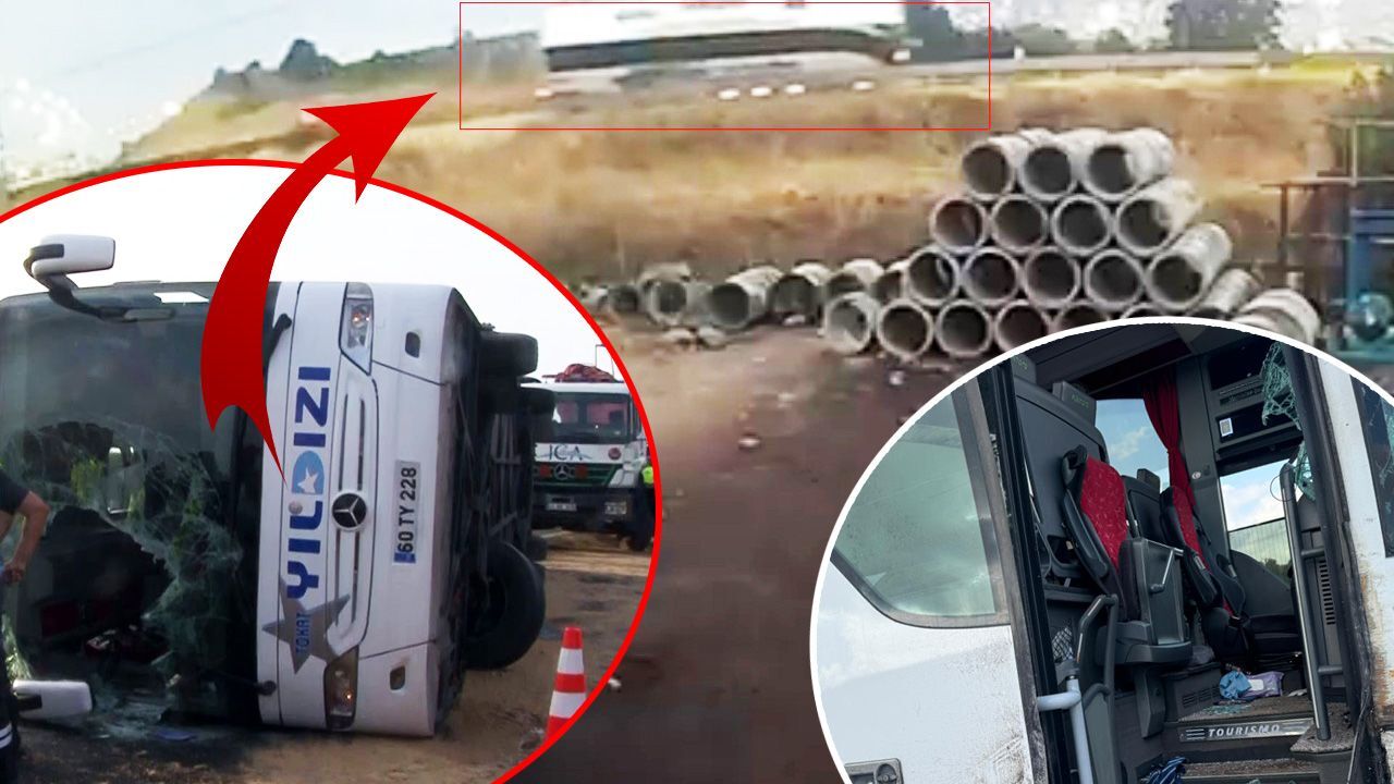 Otoyolda feci kaza! Yolcu otobüsü devrildi: Ölü ve yaralılar var