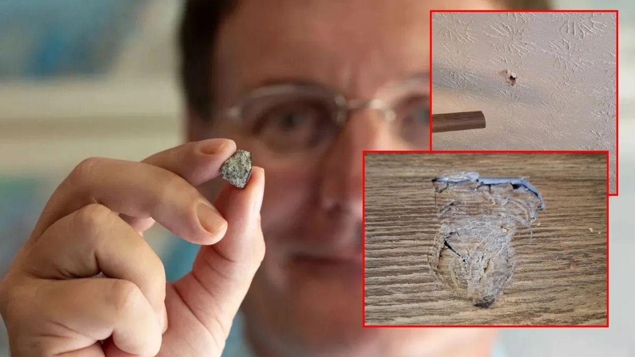 Akıllara durgunluk veren olay! Göktaşı çatıyı delip salona düştü