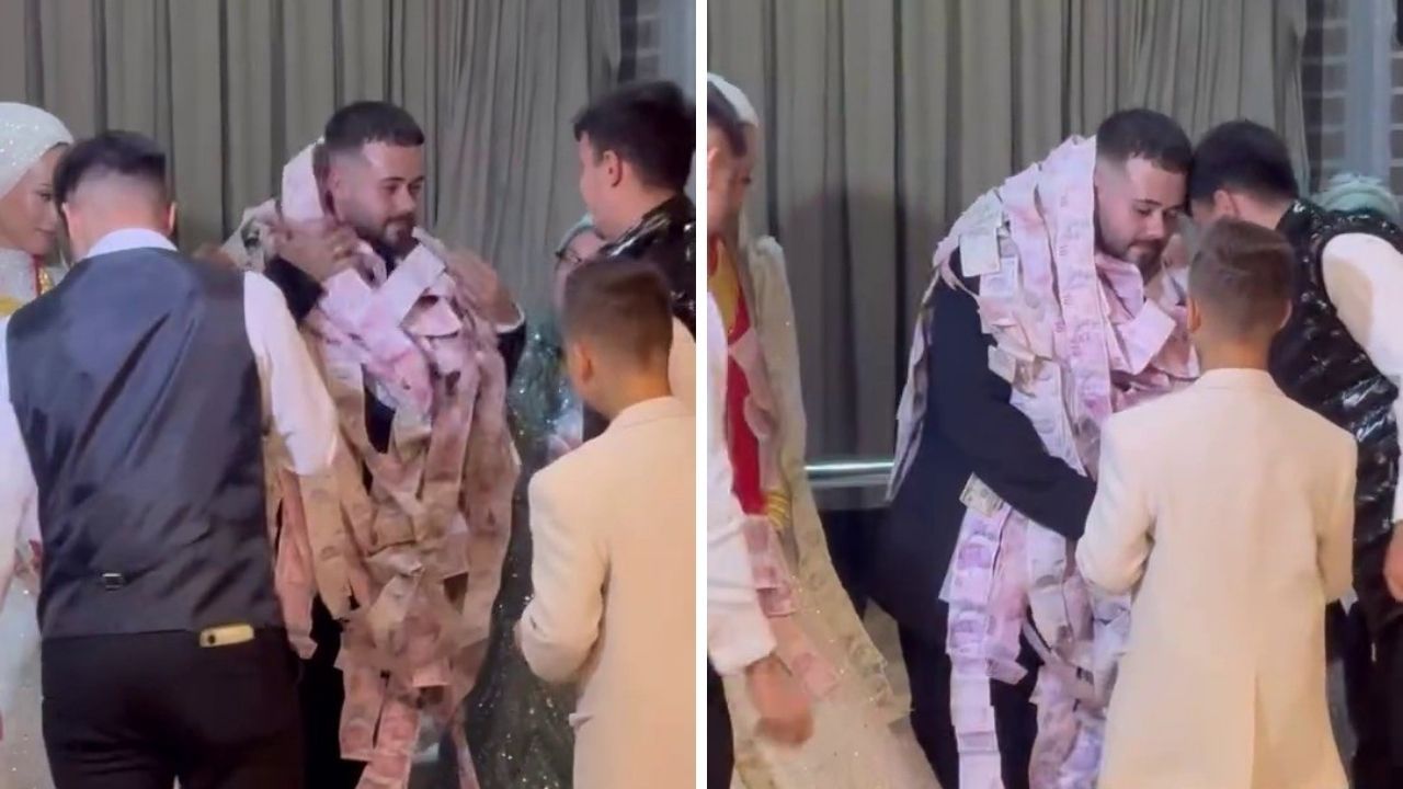 Damadı paraya boğdular! Takı merasiminde gören şaşkına döndü