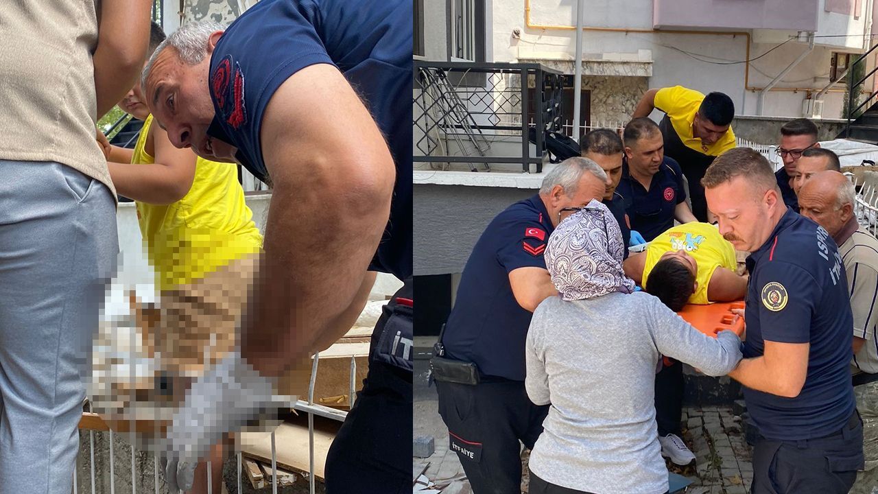 Isparta'da feci kaza! Apartman girişinden atlamak istedi, hastanelik oldu