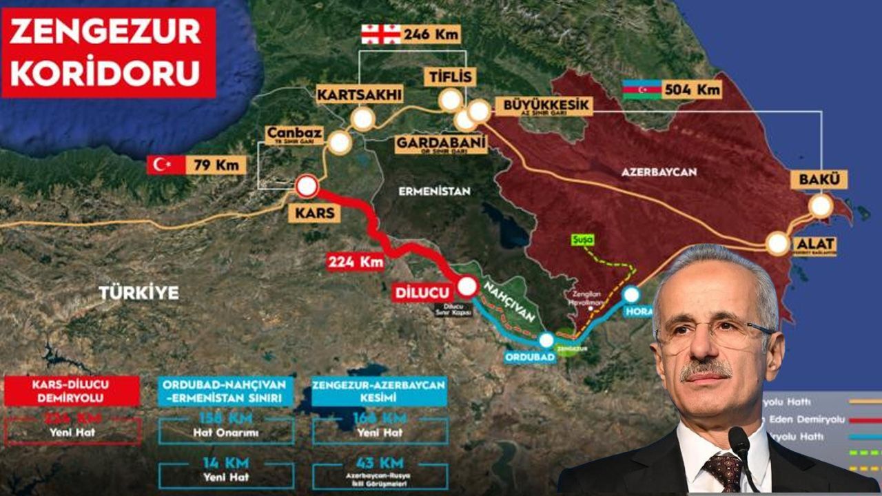 Kars-Iğdır-Aralık-Dilucu Demir Yolu Hattı'nın temeli ne zaman atılacak? Zengezur Koridoru’nda tarihi adım