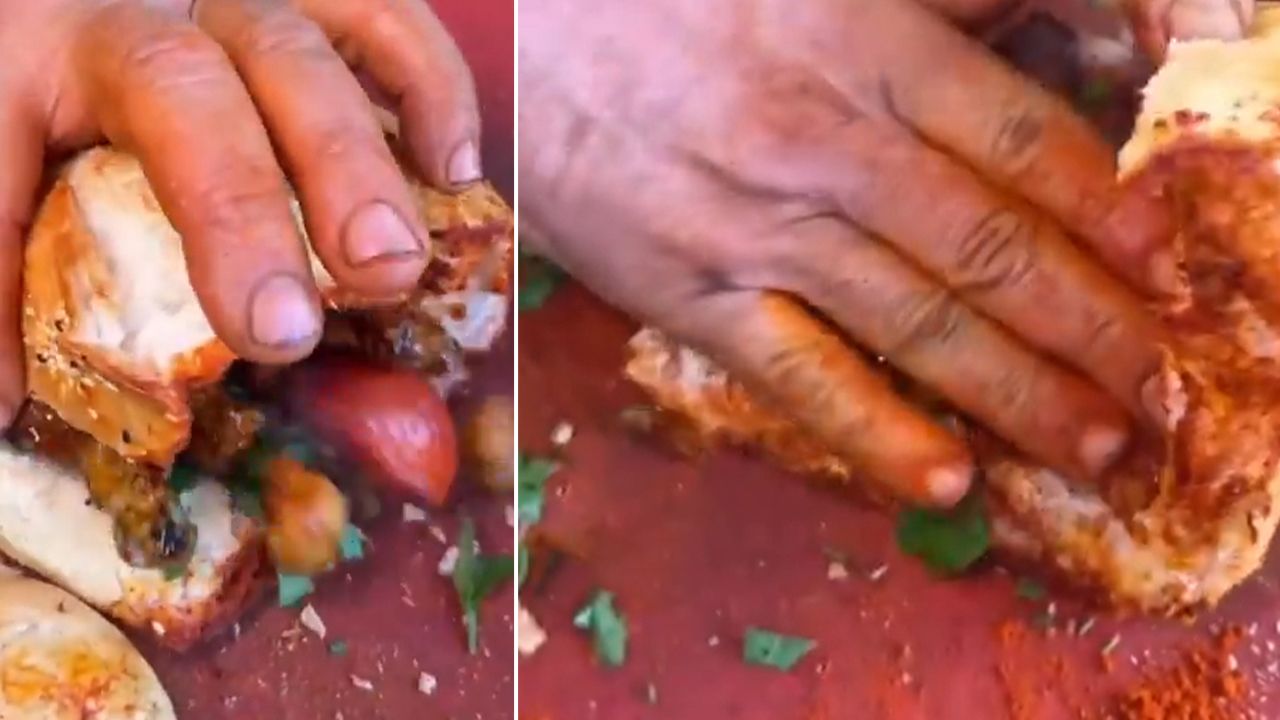 Kebapçıda mide bulandıran görüntüler! "Hindistan kalk büyüğün geldi"