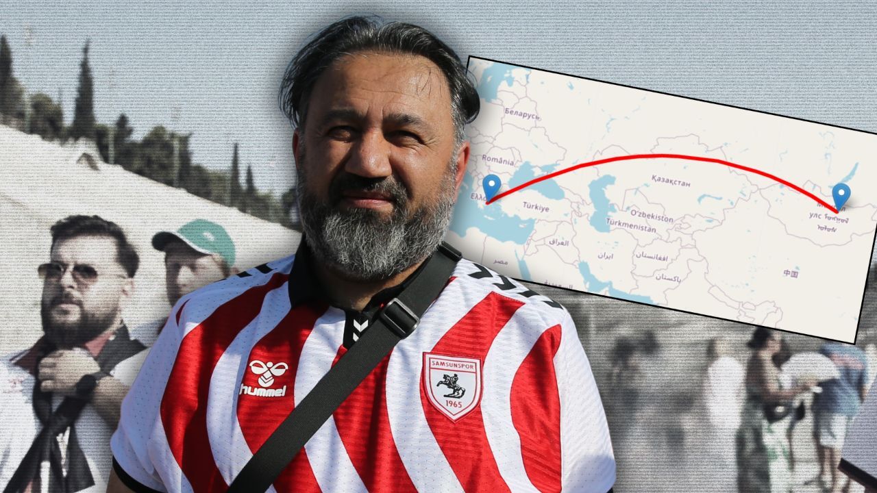 Avrupa'nın en çılgın taraftarı! Samsunspor maçı için 10 bin 300 kilometre yol kat etti, 12 günde Atina'ya vardı: Dünya rekoruna müracaat etti