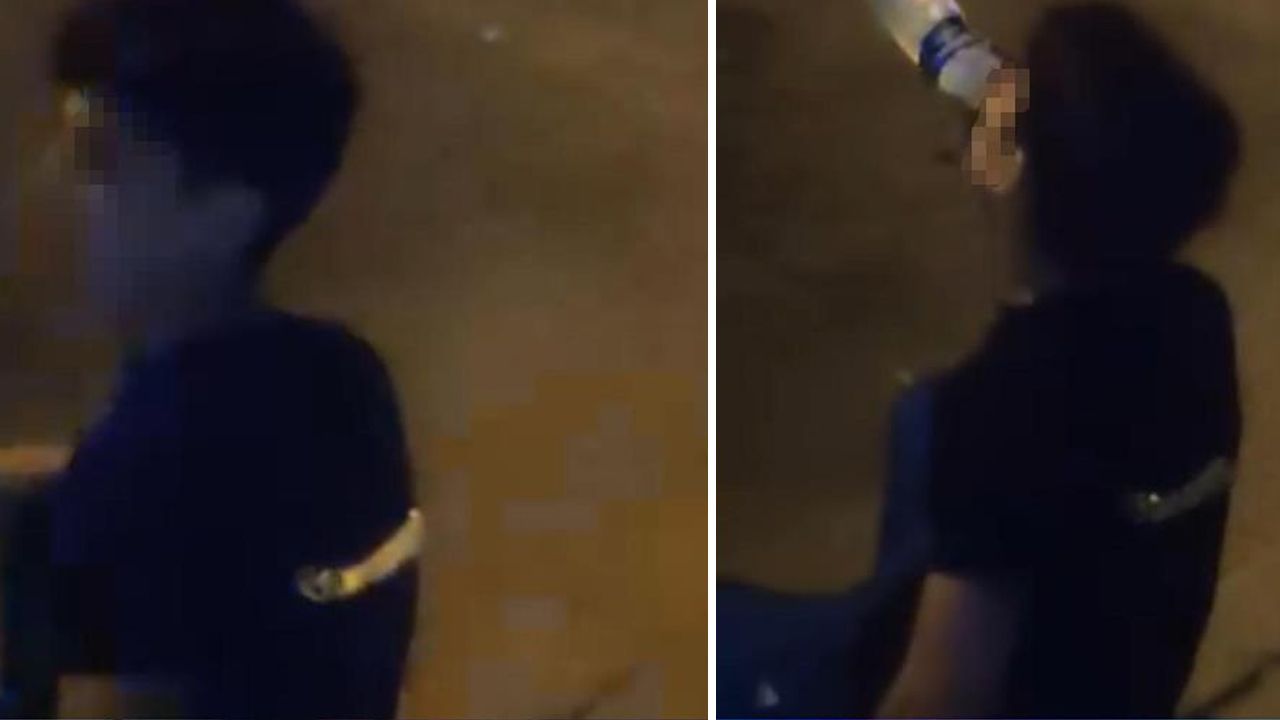 Mersin'de akılalmaz görüntü! Sırtında bıçakla kaldırımda bekledi