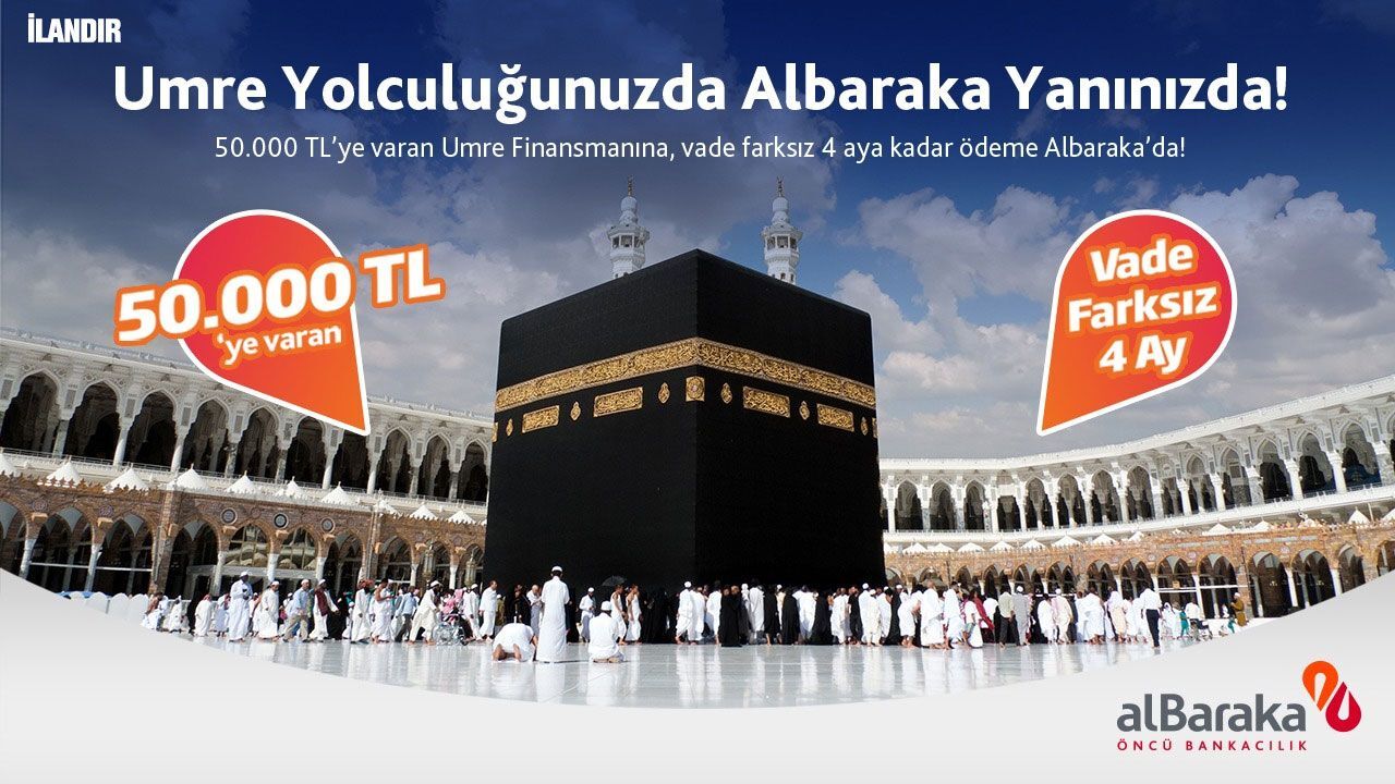 Umre yolculuğunuzda Albaraka yanınızda!