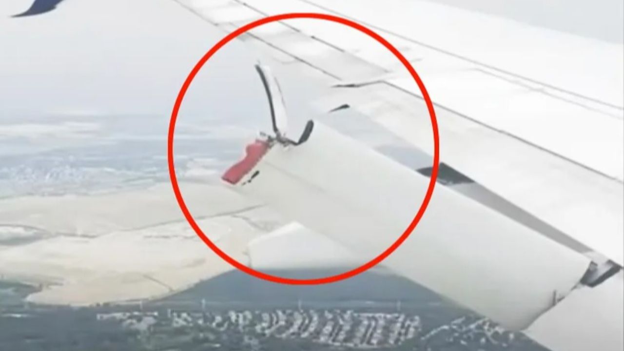 Uçağın kanadı havada koptu! 63 yolcu bulunuyordu