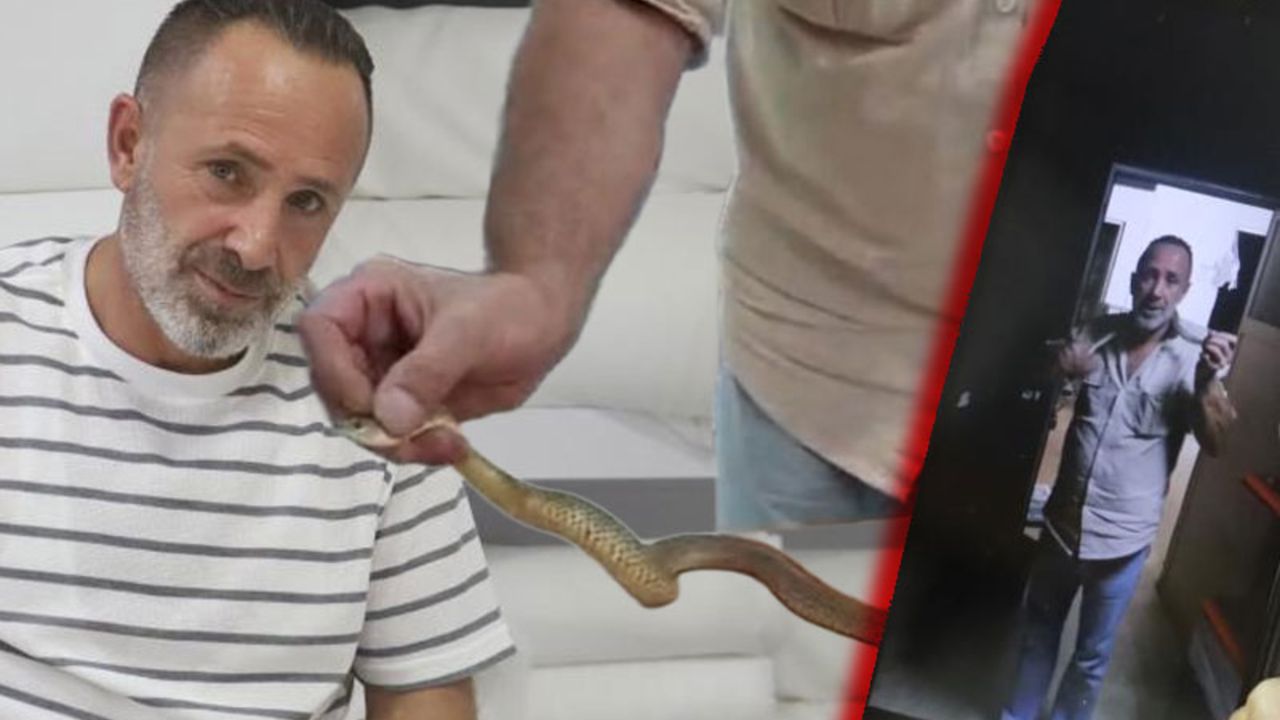 Yürek hoplatan anlar! 2 metrelik yılanla dost oldu, ‘kanka’ deyip boynuna doladı
