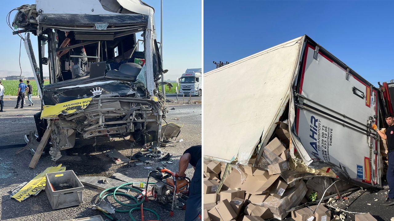 Tırla otobüs çarpıştı, feci kazada çok sayıda insan yaralandı