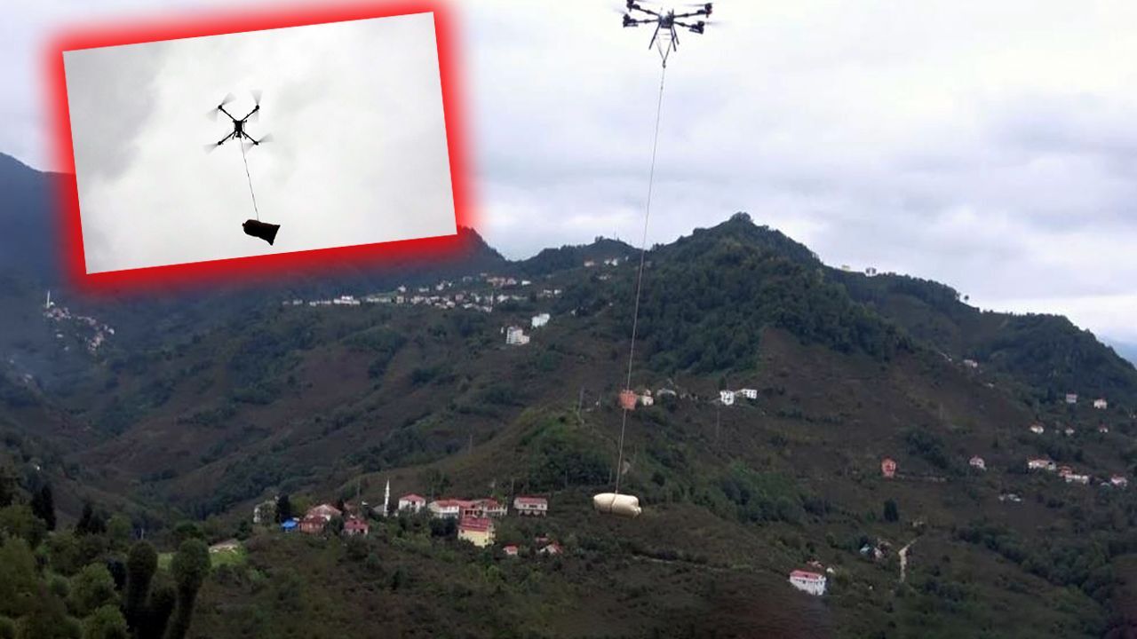 1 günlük işi 1 saatte yapıyorlar! Karadenizli çiftçinin derdine dronlu çözüm