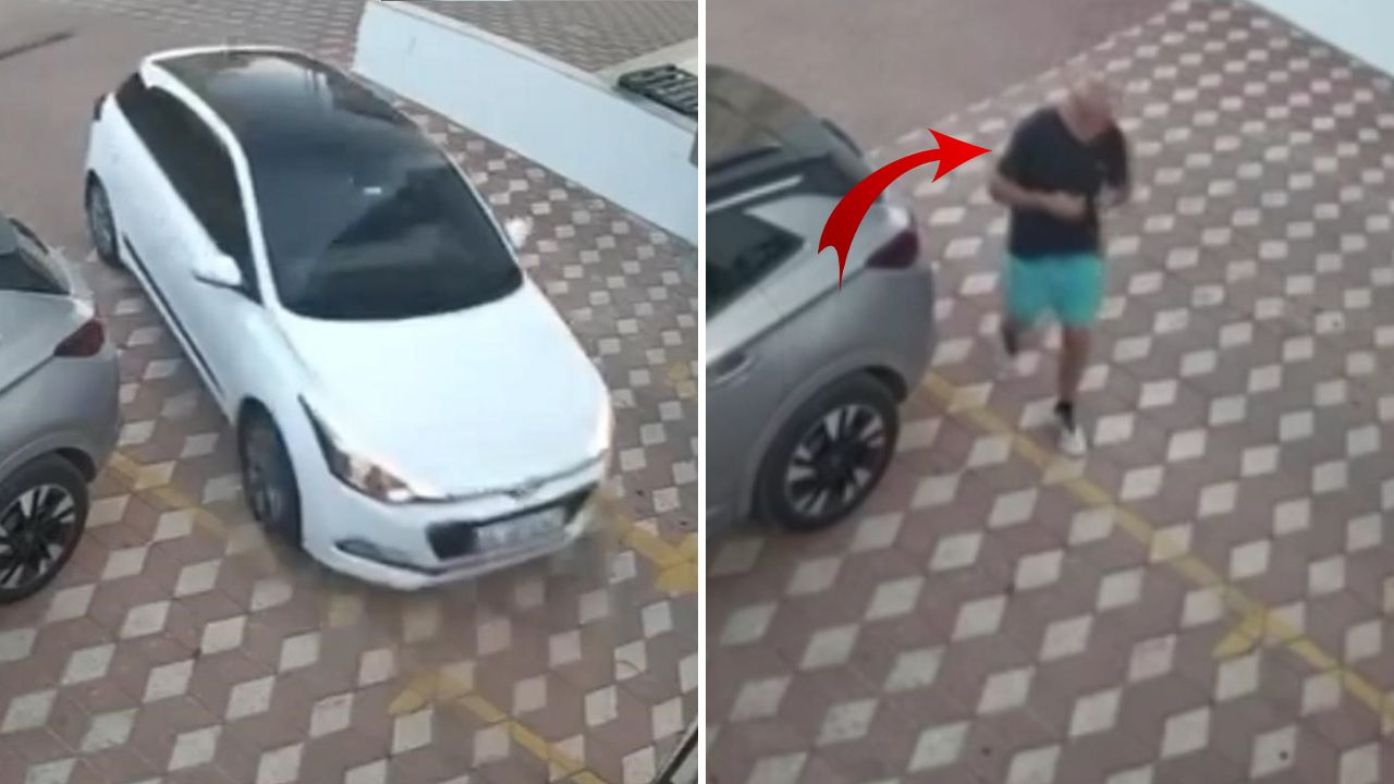 Bir anda gaza bastı! Kontrolsüz sürücü, komşusunu böyle ezdi