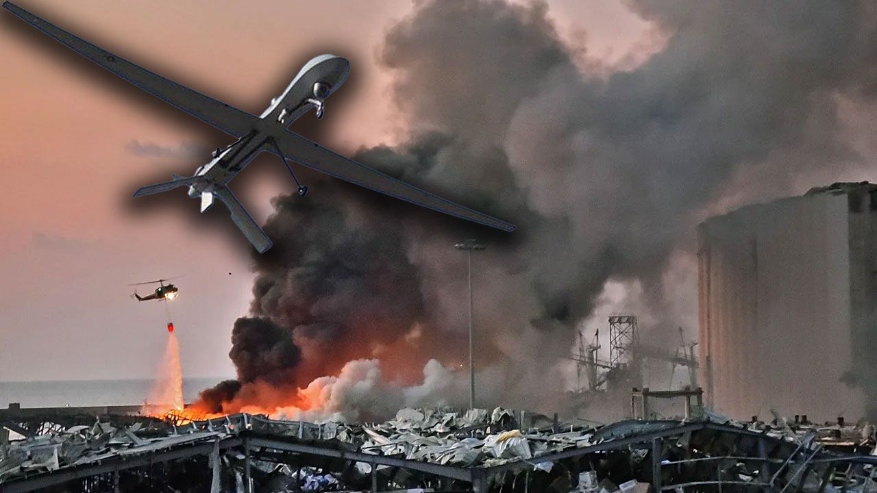 Düşen bomba yüklü İHA inceleme sırasında patladı! 2 Lübnan askeri hayatını kaybetti