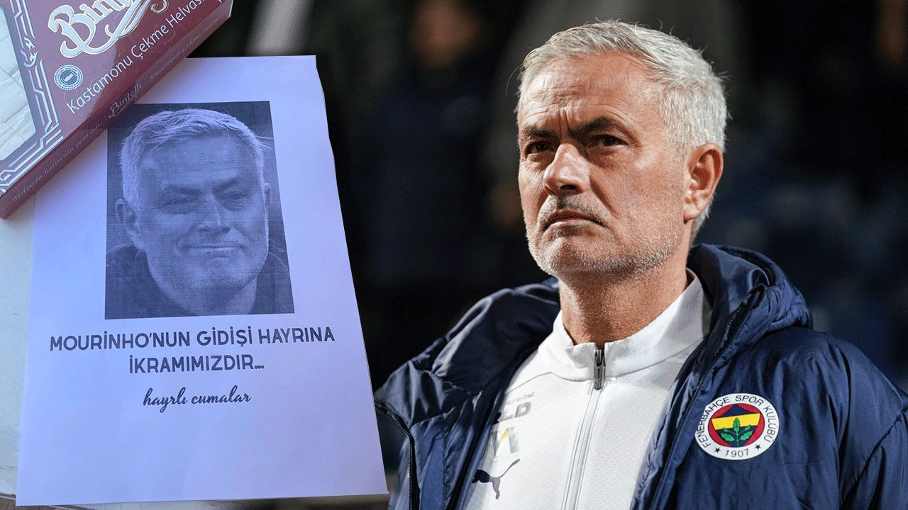 Fenerbahçe taraftarı Mourinho'nun gidişini helva dağıtarak kutladı