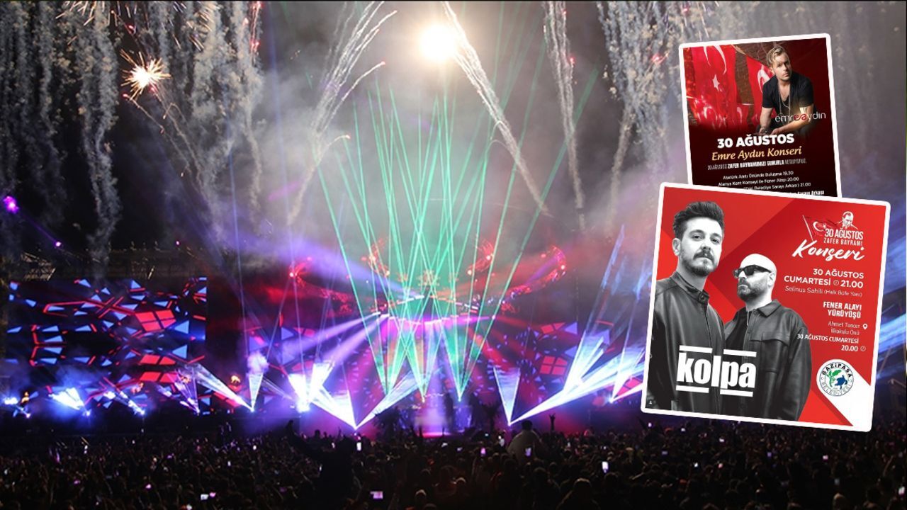 30 Ağustos Antalya konseri 2025! Antalya'da konserler saat kaçta başlayacak? Bugün Emre Aydın, Kolpa sahnede! görseli