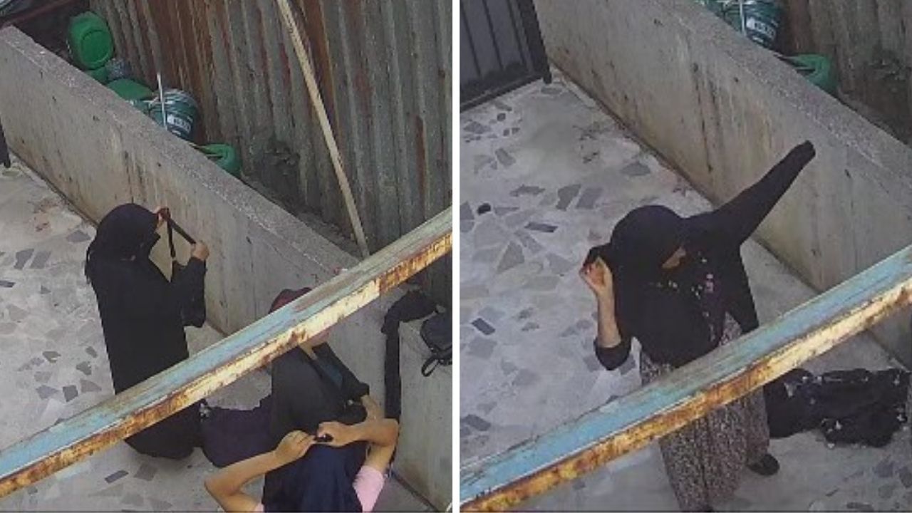 3 kadın bahçede kıyafet değiştirdi! Şüphelendiren görüntüler
