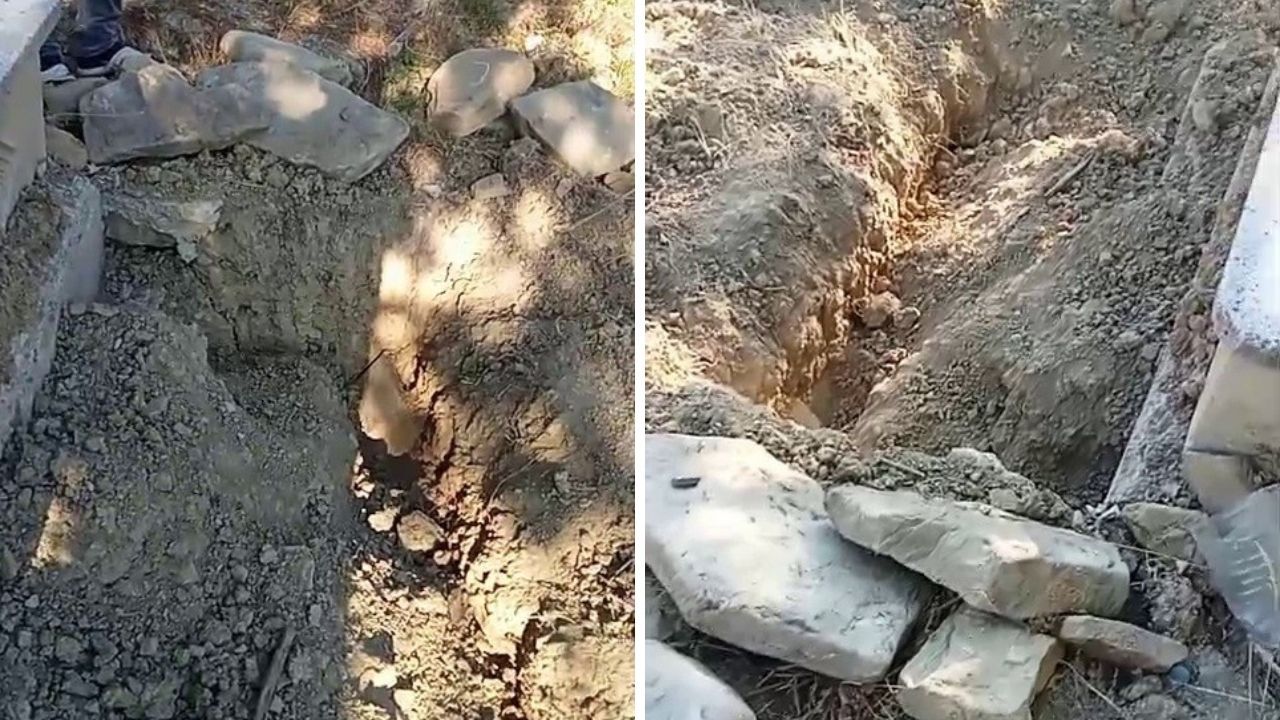 1 yıl önce ölen adamın mezarı tahtalara kadar kazıldı! Köylüler endişeli
