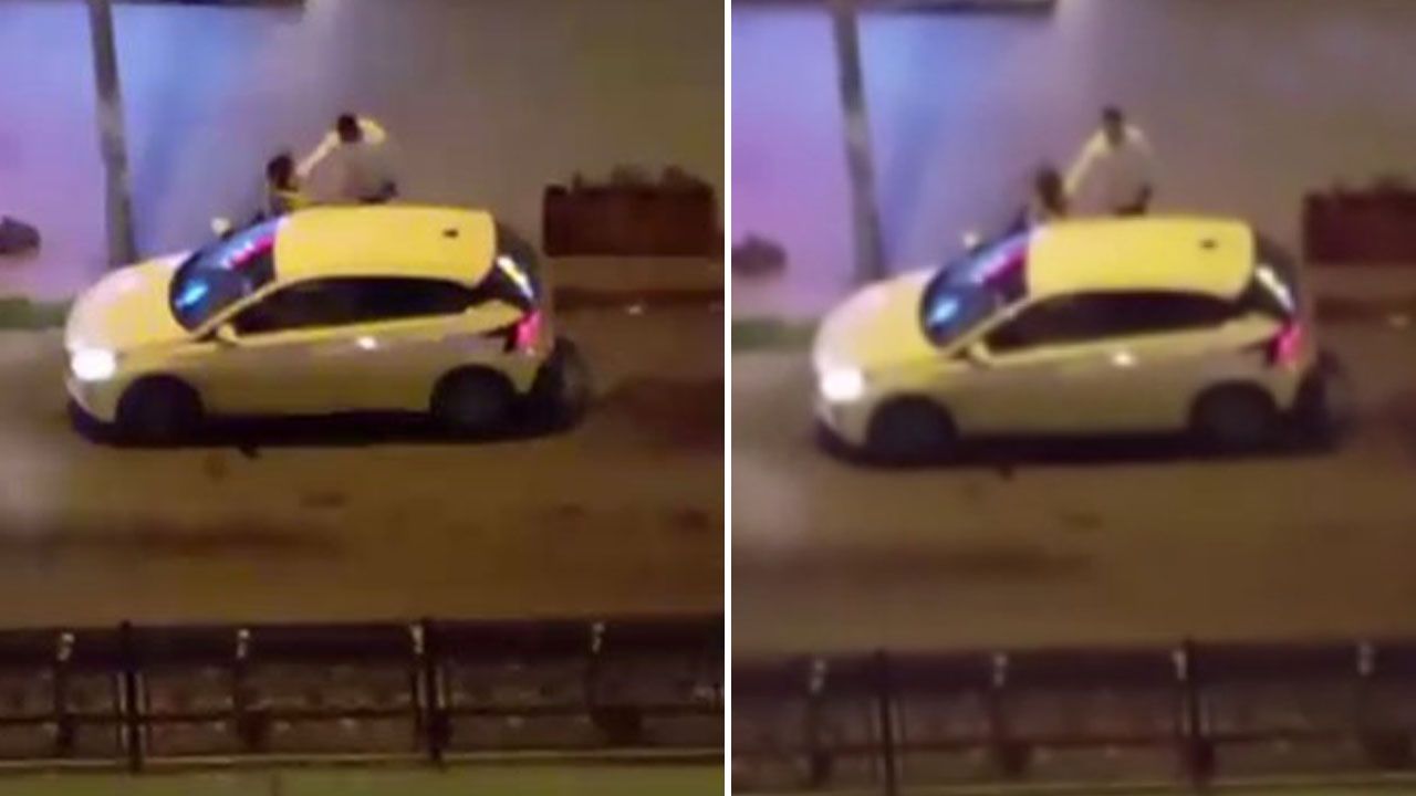 Sokak ortasında kan donduran görüntü! Kadını döve döve araca bindirdi