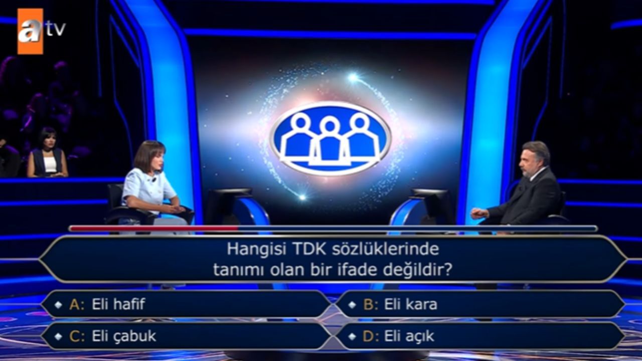Hangisi TDK sözlüklerinde tanımı olan bir ifade değildir? İşte Kim Milyoner Olmak İster’de doğru cevap