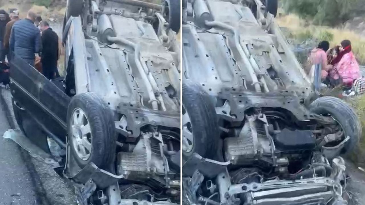 En mutlu günleri kabusa döndü! Kızlarını üniversiteye götüren ailenin aracı takla attı