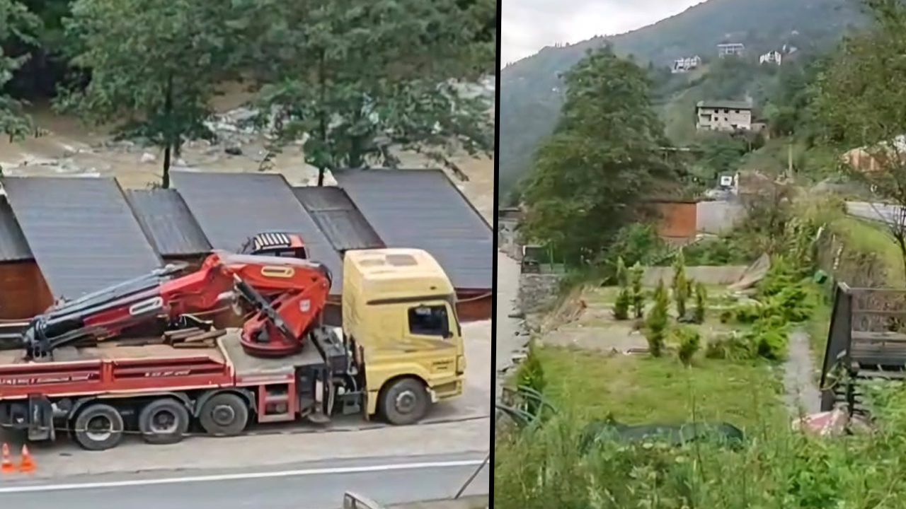 Fırtına Vadisi’nde sel sonrası hareketlilik: Bungalovlar tek tek kaldırılıyor
