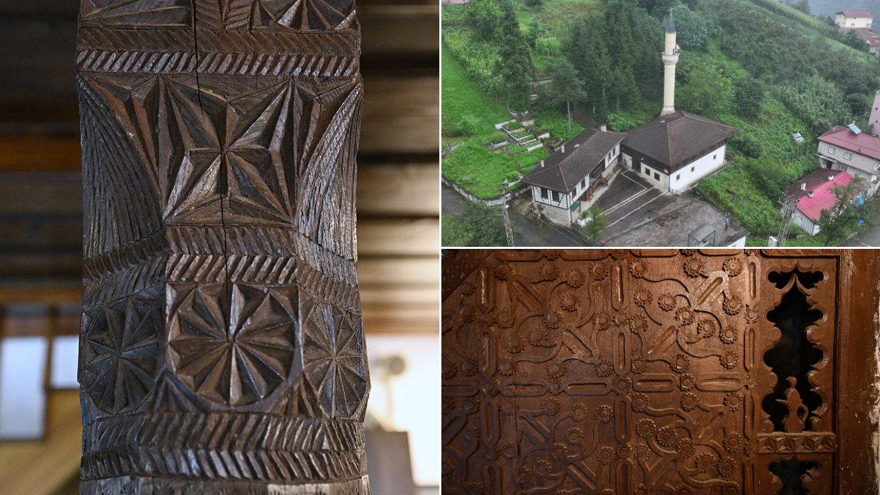 Sütunundaki çatlaklar bile korundu! Asırlık Trabzon camileri hayran bıraktı