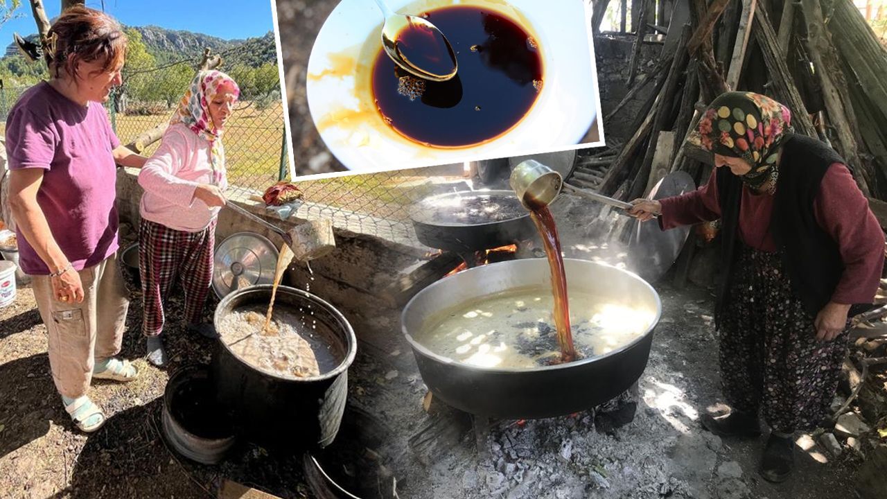 Atalarından kalan yöntemle kazan kazan pekmez üretiyorlar: Litresini dudak uçuklatan fiyata satıyorlar