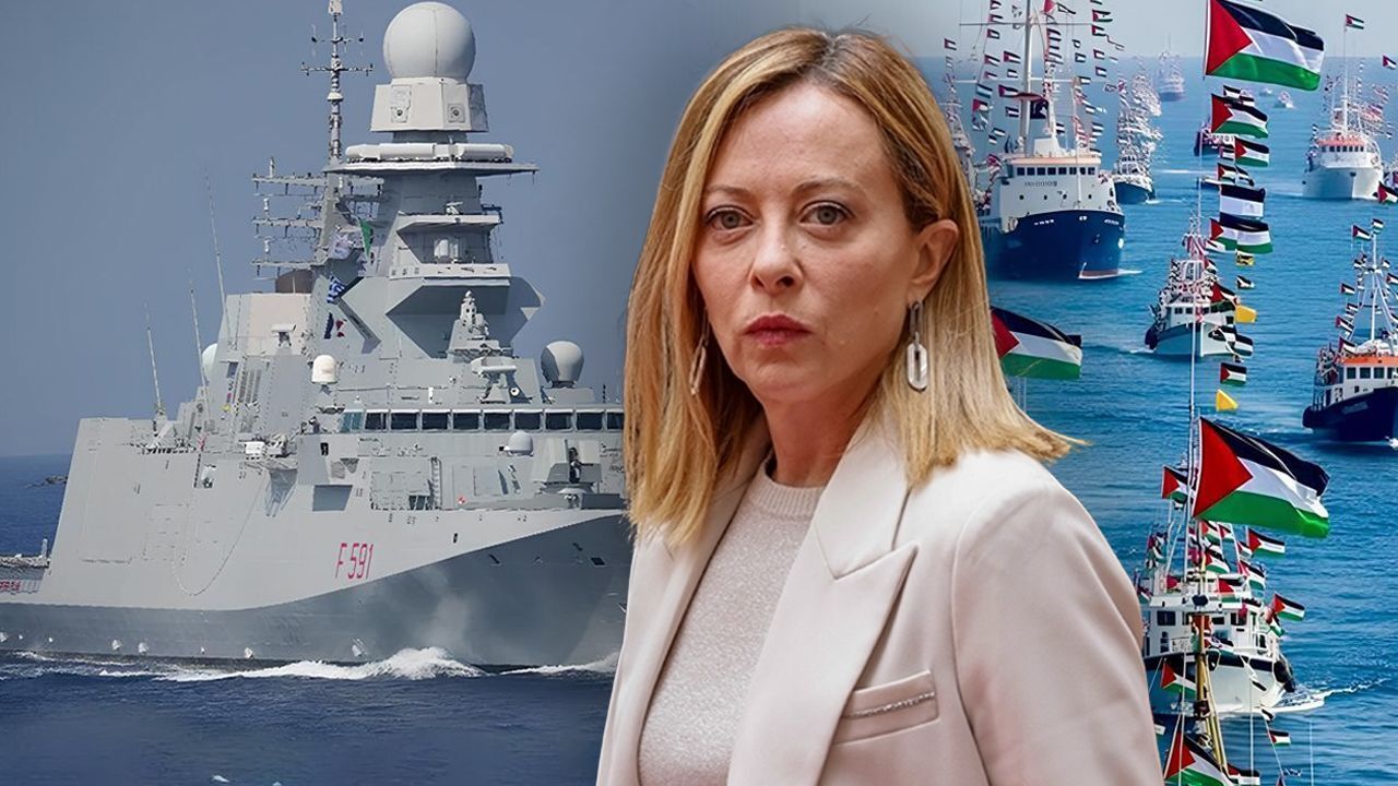 İtalya Başbakanı Meloni'den Sumud Filosu için tartışmalı geri adım! Önce savaş gemisi gönderdi, şimdi de 'durun' dedi