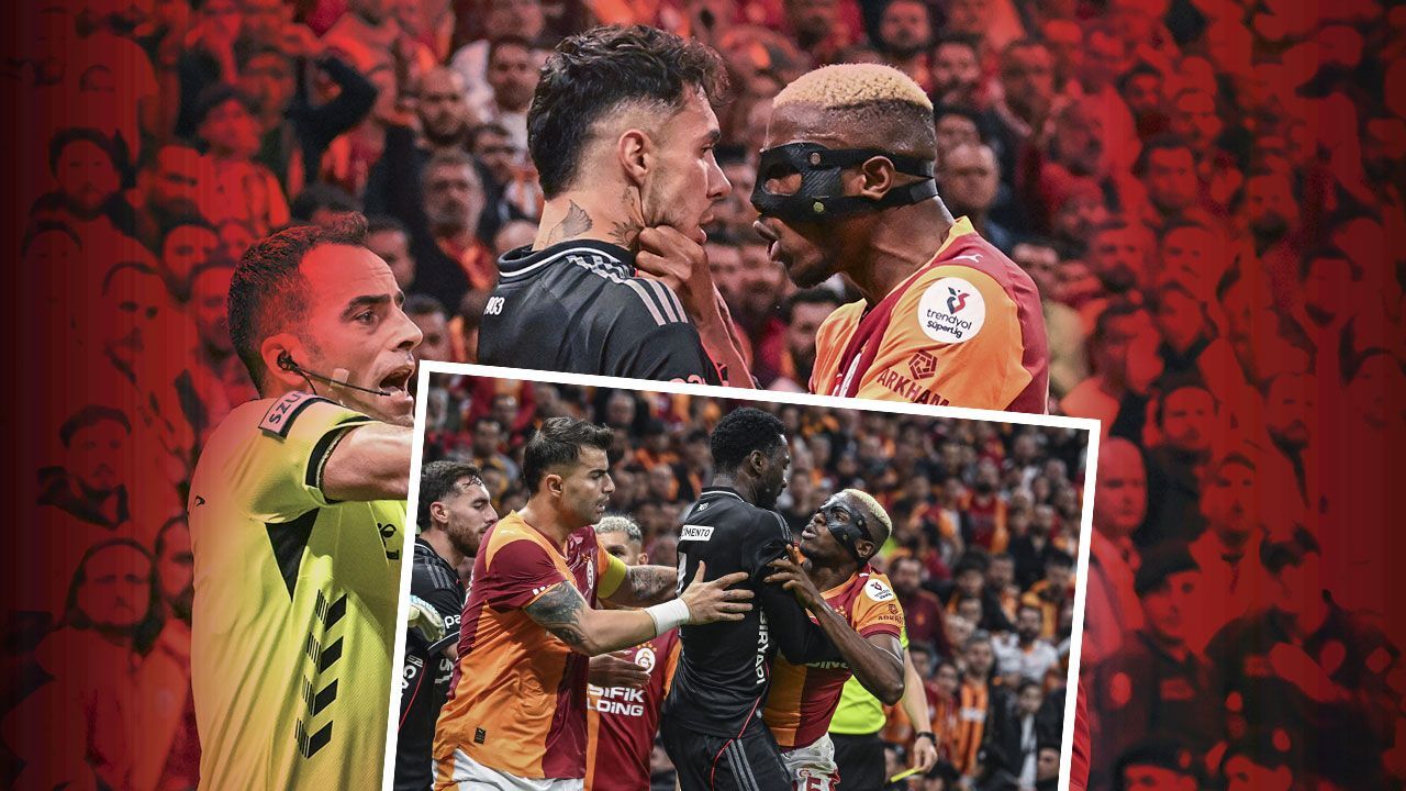 Galatasaray - Beşiktaş derbisinde gerginlik: Osimhen çılgına döndü
